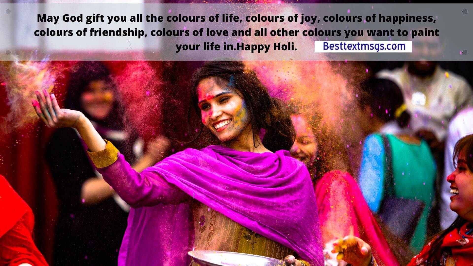 Holi is all about colors, water balloons and gujiyas. So, enjoy the day to the fullest. Have a happy Holi.