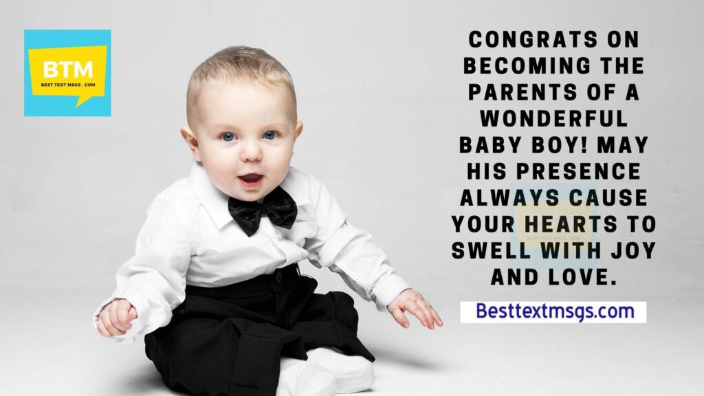 Congratulations message for baby boy