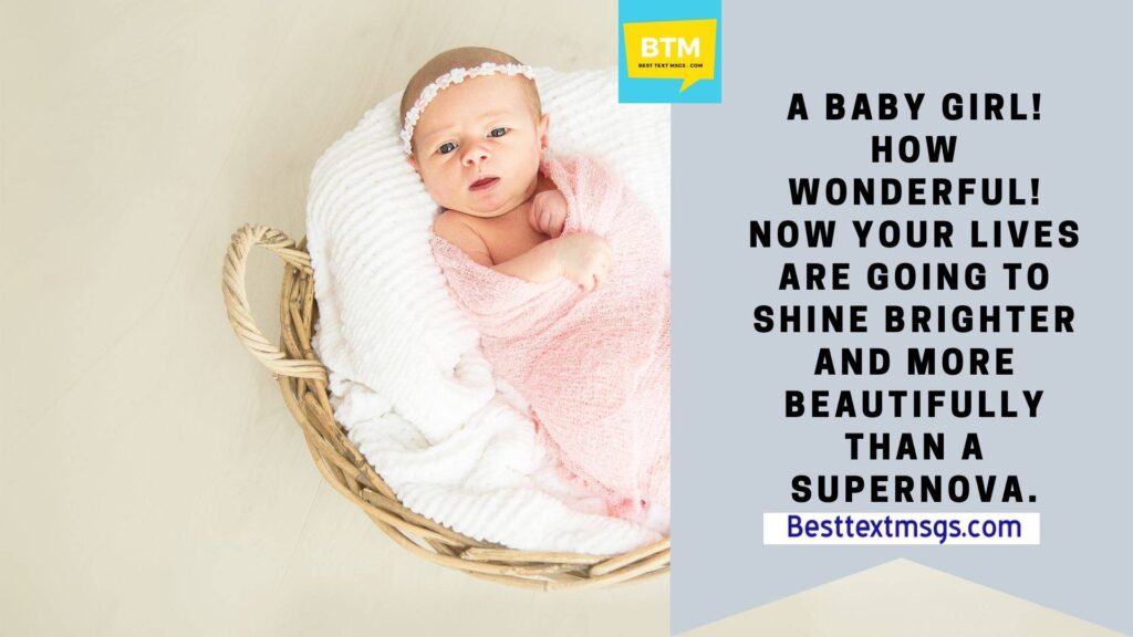 Congratulations for a baby girl