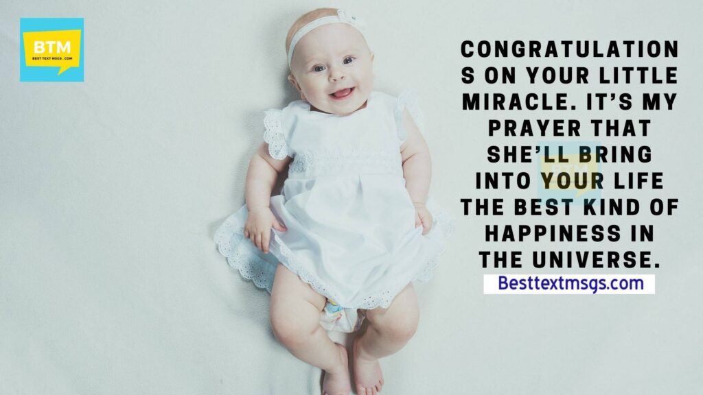 Congratulations wishes for baby girl
