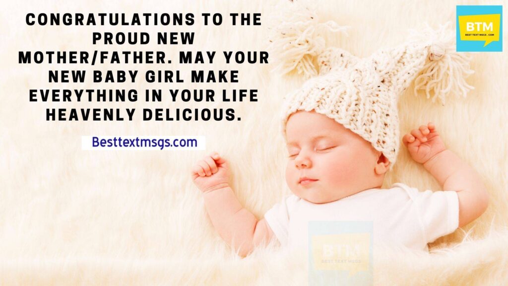 Congratulations for a baby girl