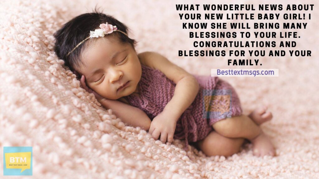 Congratulations For Baby Girl Wishes, Messages, Images