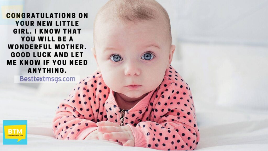 Congratulations message for baby girl