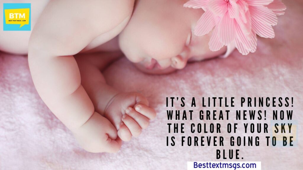 Congratulations message for baby girl