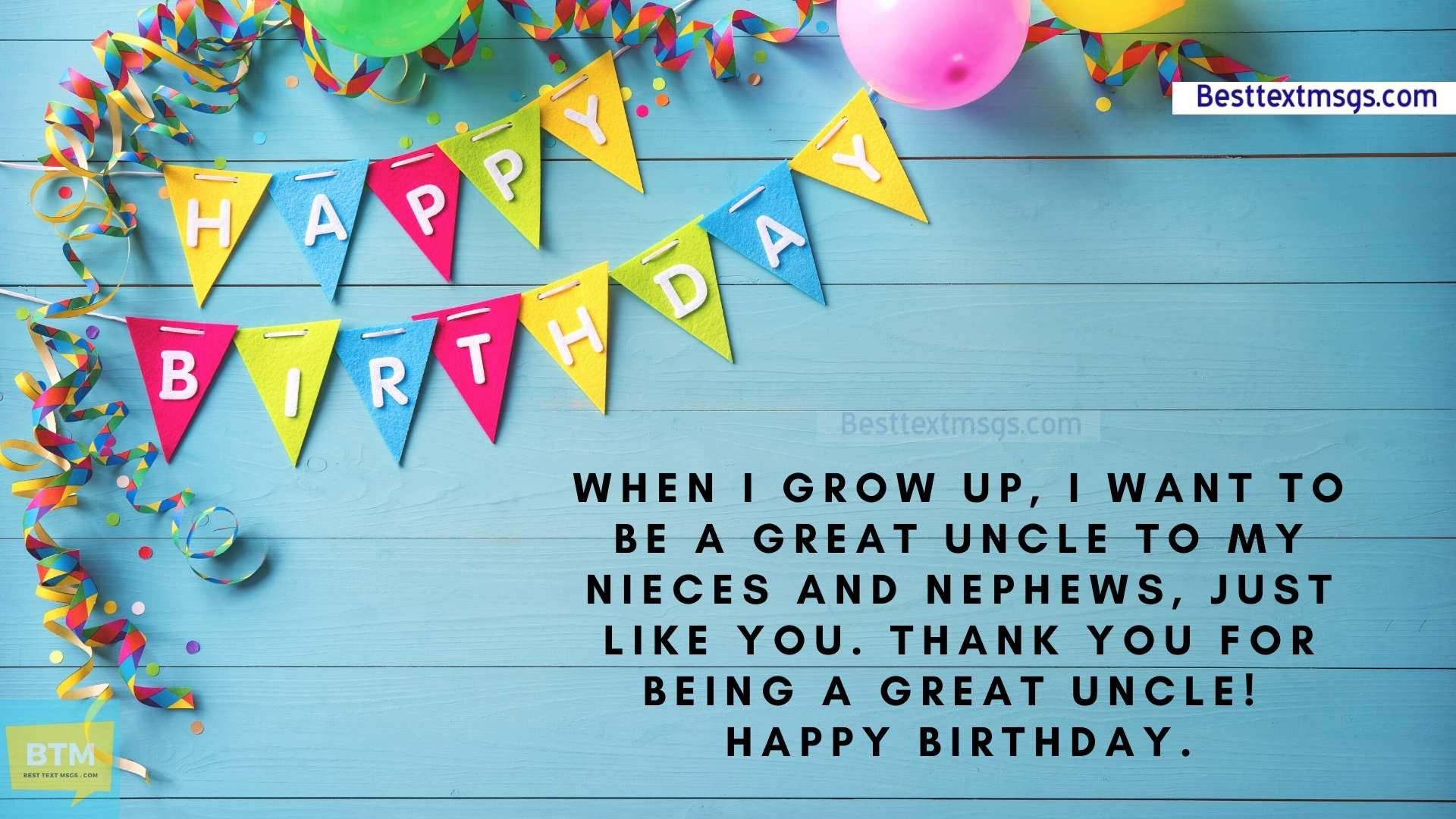 Happy birthday uncle message