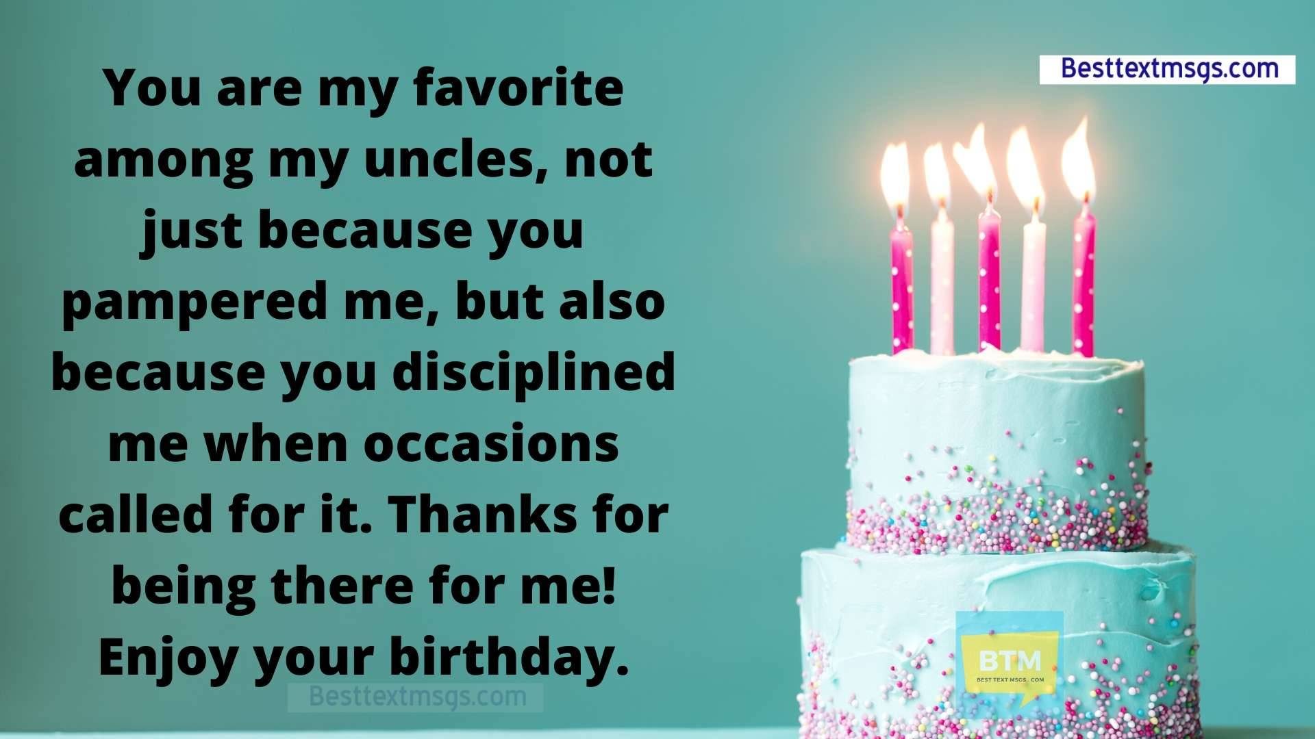 Happy birthday uncle message