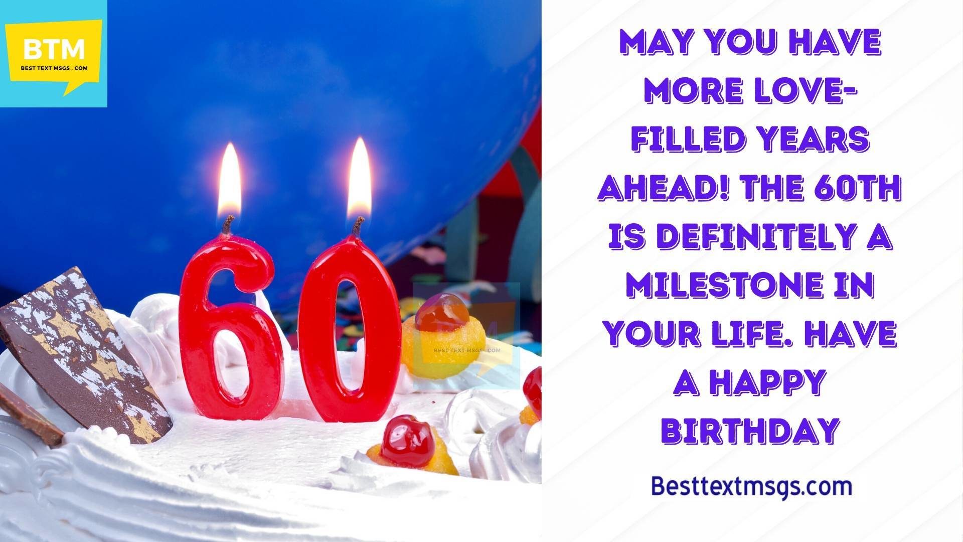 Happy 60th Birthday Images, Wishes, Quotes, MSGS