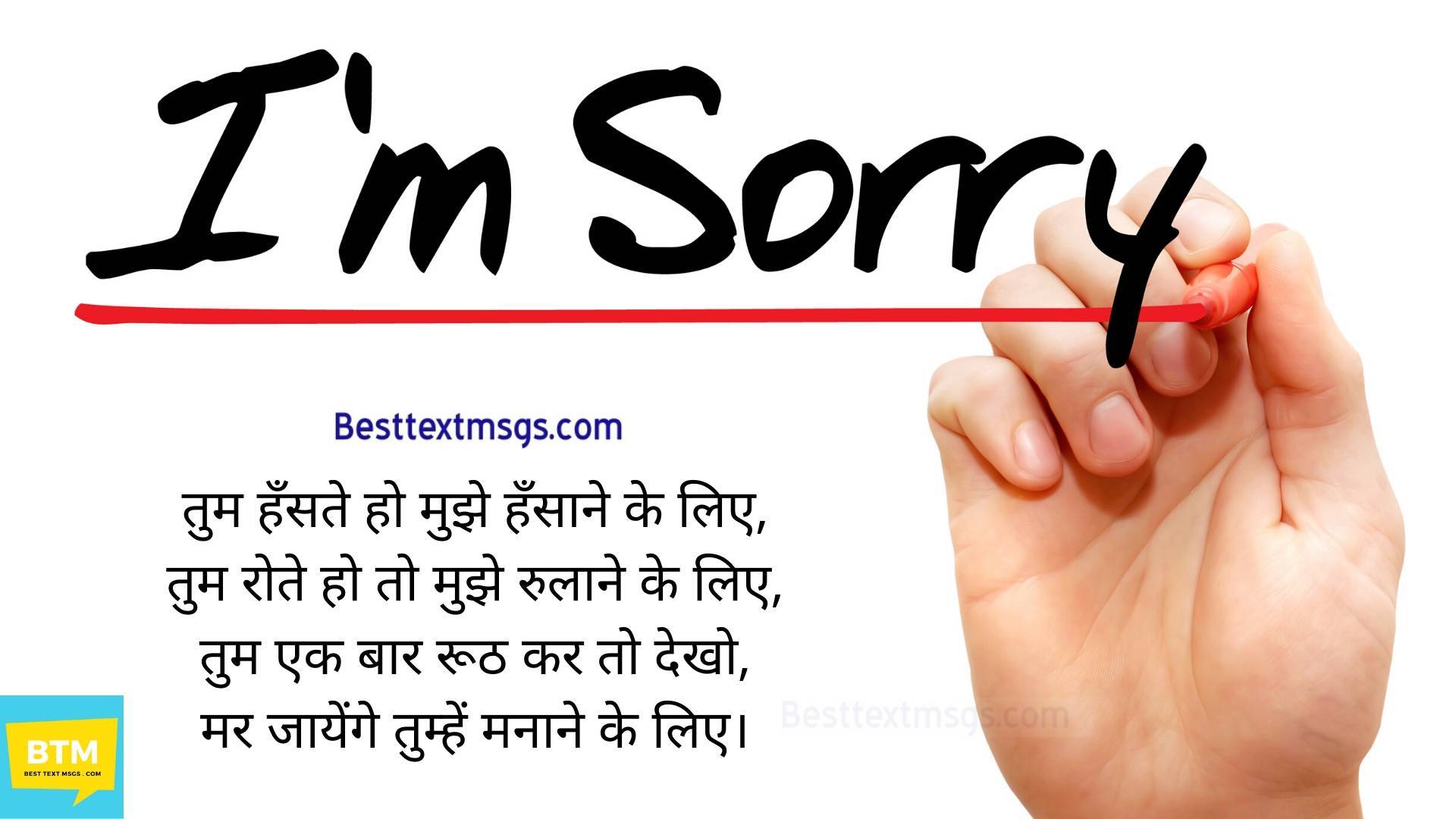 sorry shayari hindi