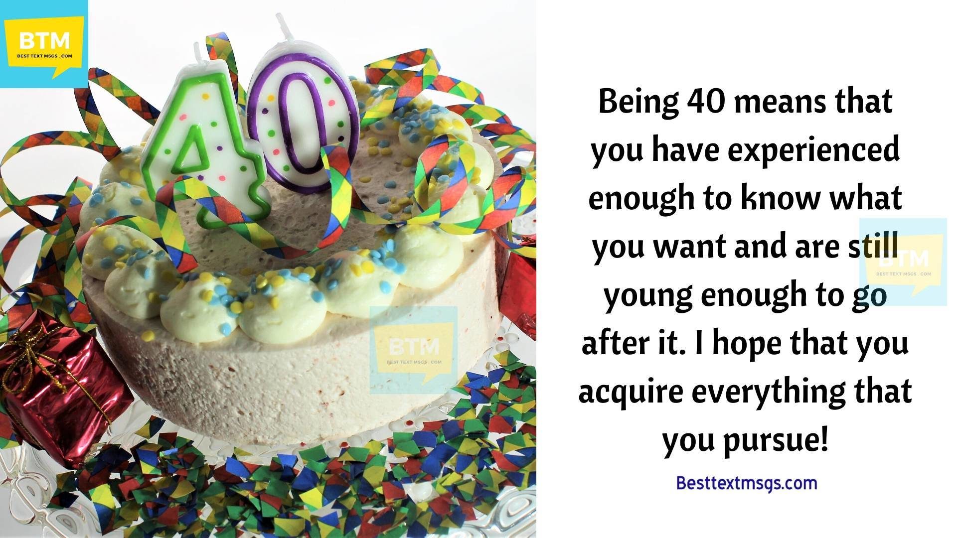 happy 40th birthday messages