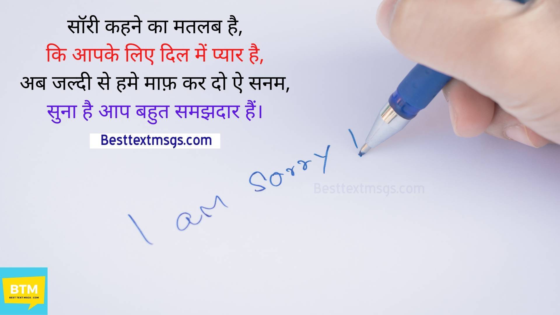 sorry shayari for love