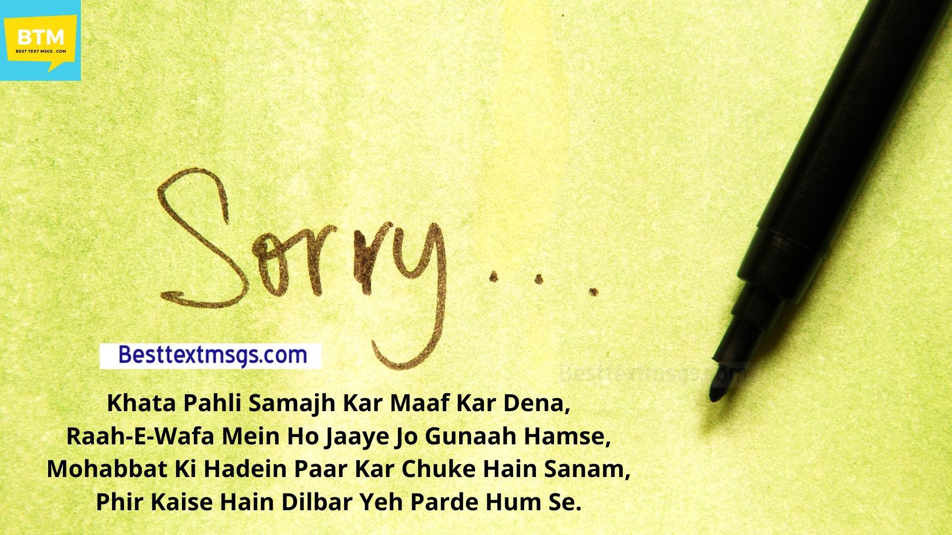 sorry shayari for best friend