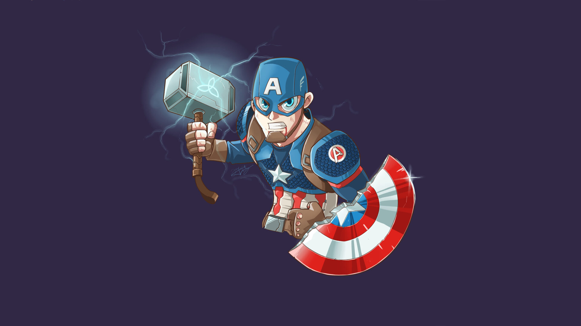 captain america minimalist wallpaper