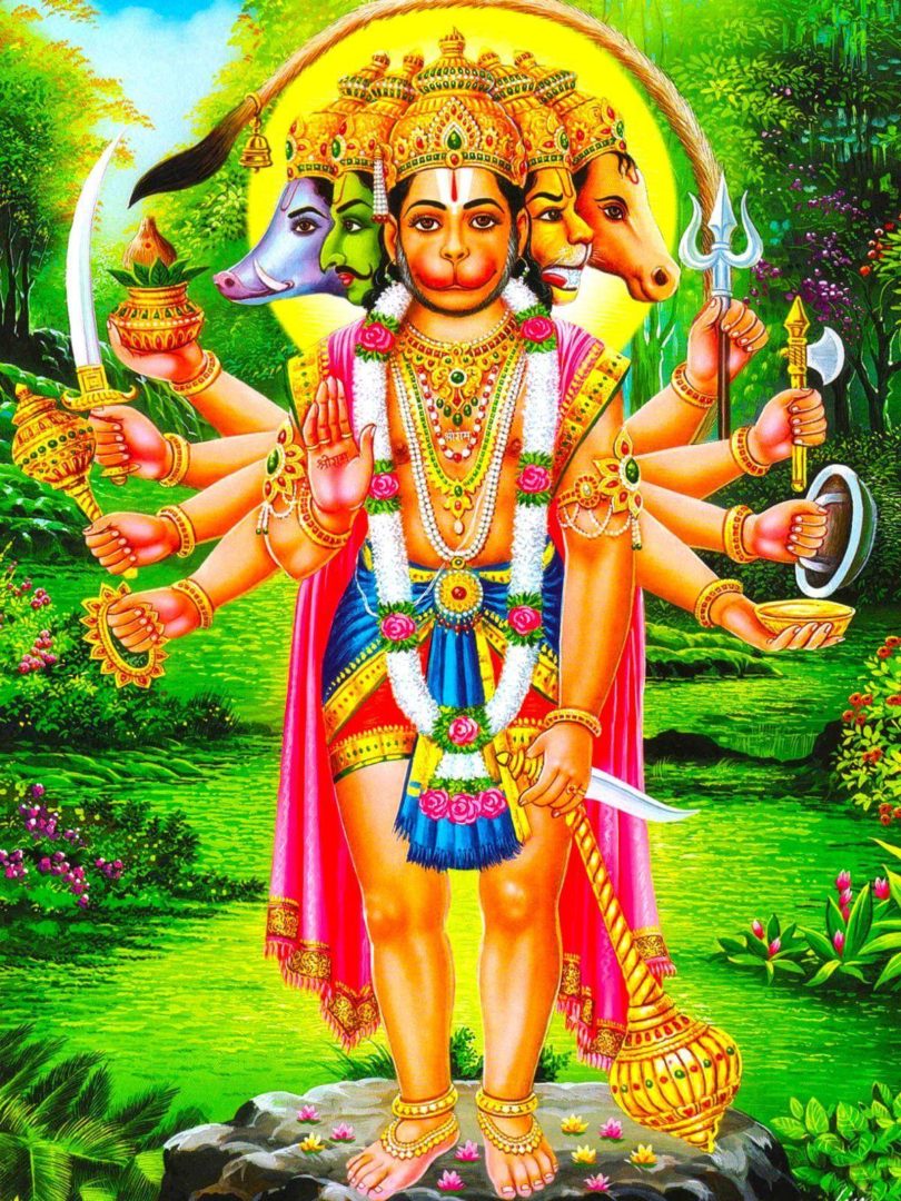 lord panchmukhi hanuman hd wallpaper