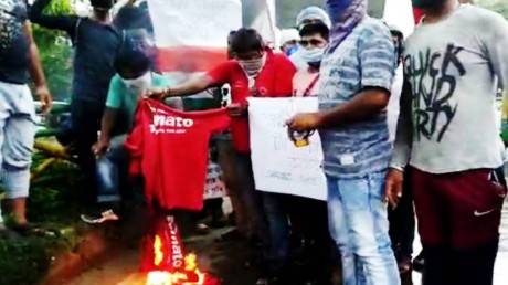 India China: Zomato employees burn company T shirts protest Chinese investment in firm