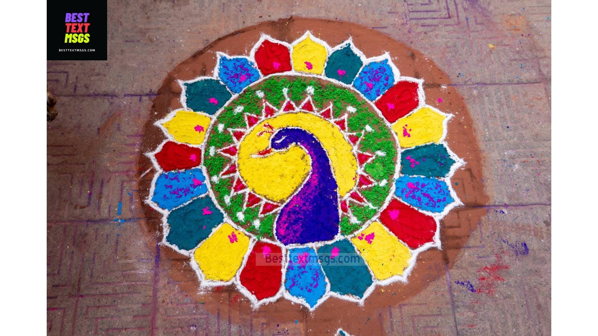 peacock rangoli